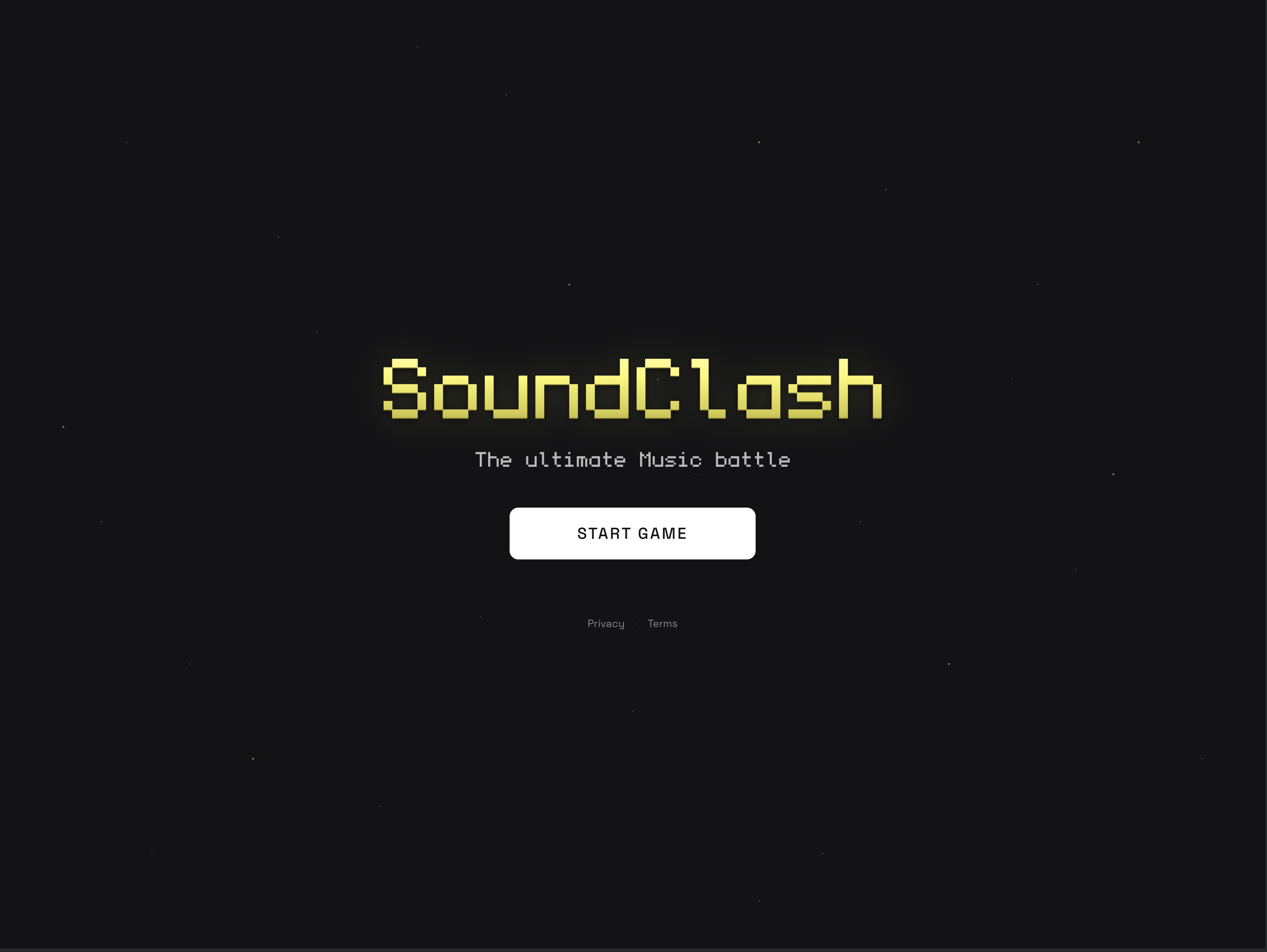 SoundClash home screen
