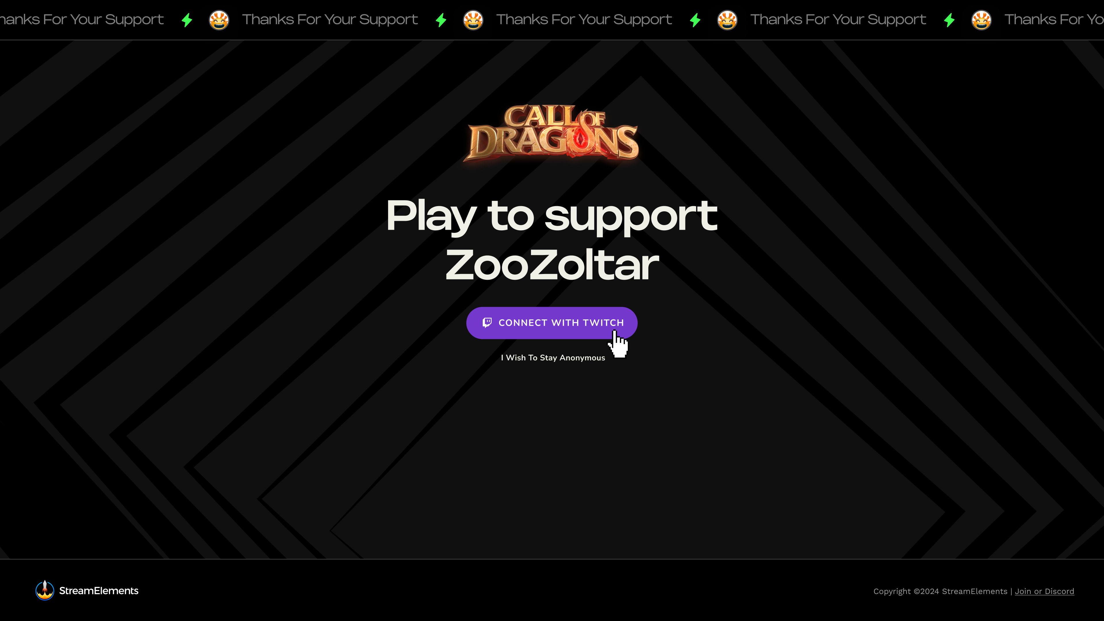 Desktop landing page with single CTA and creator-first messaging