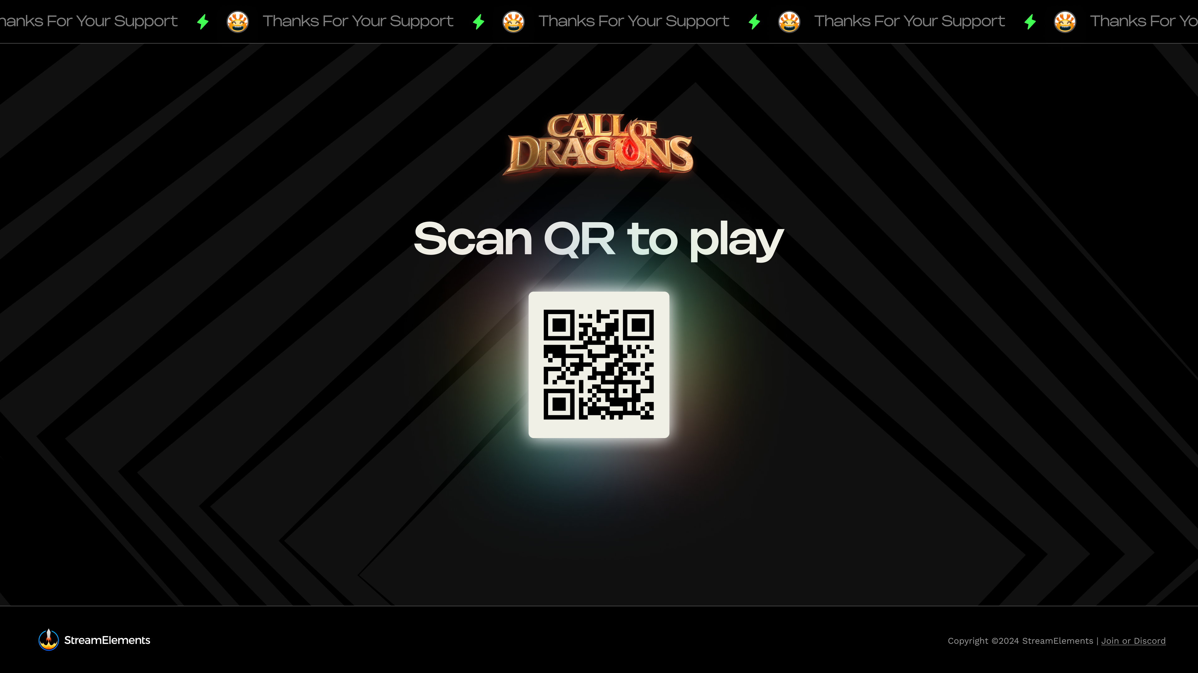 QR code view for mobile game installs from desktop